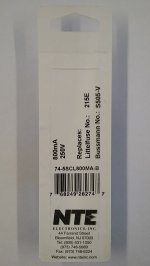 0.8 Amp (800mA) S505-V Axial Ceramic Fuse 5Pk Slow Blow 5x20mm