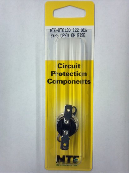 Disc Thermostat 122°F/50°C 15A 125V Open on Rise NTE
