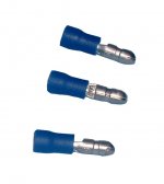 Bullet Male Insulated Vinyl 16-14Awg 0.156" (15Pk) Blue