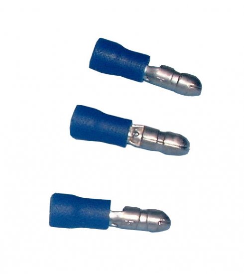 Bullet Male Insulated Vinyl 16-14Awg 0.156\" (15Pk) Blue
