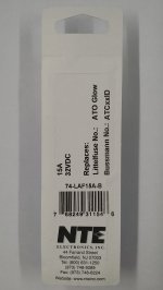 15 Amp Blue (ATC) Lighted Blade Fuse 32V (5Pk) Fast Acting