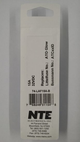 15 Amp Blue (ATC) Lighted Blade Fuse 32V (5Pk) Fast Acting