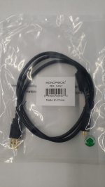 3Ft Black USB 2.0 A Male to Micro-B 5pin Male Cable w/ Ferrite