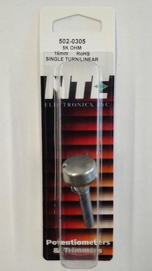 5K Linear Taper Pot 0.2W (16mm) Combo Lug 30mm Shaft