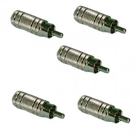 RCA Phono Plug (5Pk) Metal Body