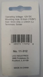 3mm Red LED in Recessed Chrome Bezel (12V)