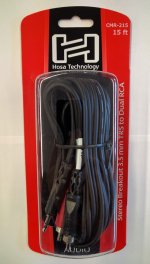 15Ft Stereo Breakout Cable 3.5mm TRS to Dual RCA