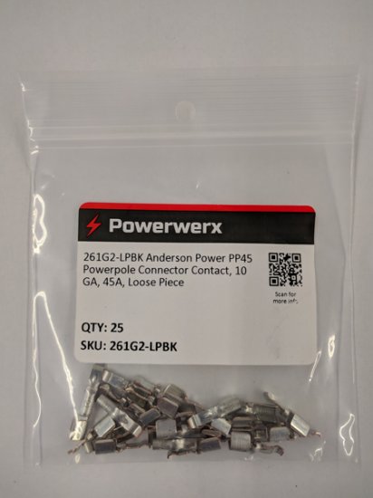 261G2-LPBK PP45 Powerpole Contact, 10 GA, 45A, 25Pk