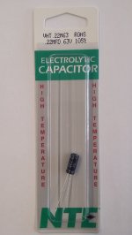 0.22uf 63V 105°C Radial Lead Electrolytic Capacitor