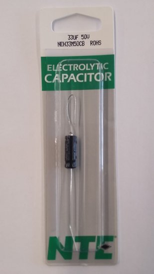 33uf 50V Axial Lead Electrolytic Capacitor