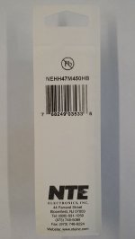 47uf 450V Axial Lead Electrolytic Capacitor