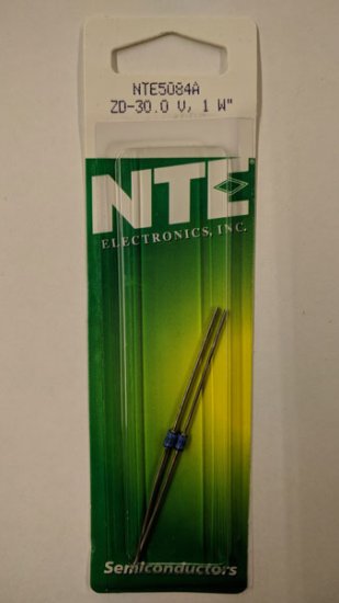 NTE5084A Zener Diode 30.0V 1W, DO-41/DO-15 (2Pk)