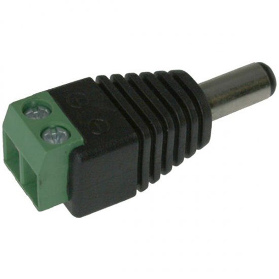 DC Plug (Power Male 2.1 / 5.5mm) to 2-Pin Terminal Adapter