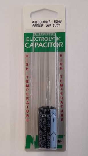 6,800uf 16V 105°C Radial Lead Electrolytic Capacitor