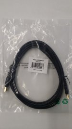 10Ft Black USB 2.0 A Male to A Male 28/24AWG Cable (Gold)