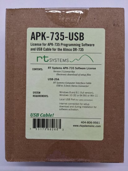 APK-735 Programming Software/USB-29A Cable Alinco DR-735