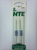 7.5 Ohm 2 Watt Metal Oxide Film Resistor (2Pk) 5% Tolerance