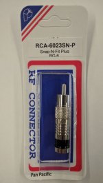 RCA Plug Snap-N-Seal For RG-6/U