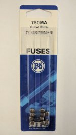 0.75 Amp (2AG) 4.5x15mm Fuse (5Pk) Slow Blow