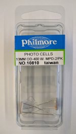 Photo Cell Photoresistor 10mm 400mW 5000/300 (2Pk)