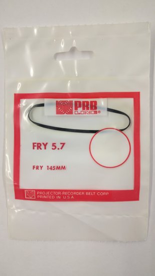 FRY5.7 Flat Rubber Belt 5.7\" IC, .075\" CS, .02\" Wall Thickness