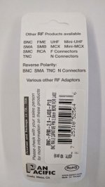 BNC Captive Male Pin 2.9mm Bore L400 (10Pk)