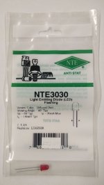 5mm Red Blinkind LED, Red Diffused Lens (1.6mcd) 3-10VDC