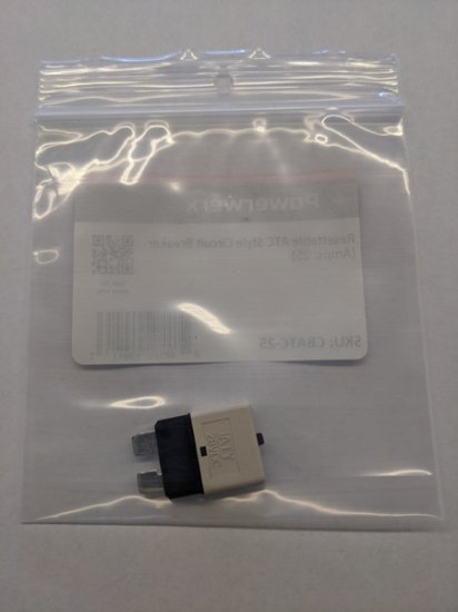 25A Resettable ATC Style Circuit Breaker, Type III