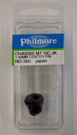 Size D 5.5/3.3/1mmPin Coaxial DC Power Jack Panel Mount Plastic