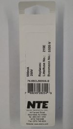0.5 Amp (500mA) S505-V Axial Ceramic Fuse 5Pk Slow Blow 5x20mm