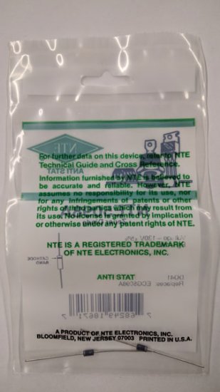 NTE5098A Zener Diode 130.0V 1W, DO-41/DO-15 (2Pk)