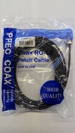 20Ft RG-58A/U Double Shield Cable, PL-259 UHF Plug/Plug