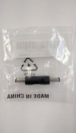 DC Power Coupler Male to Male, ID 2.1mm OD 5.5mm