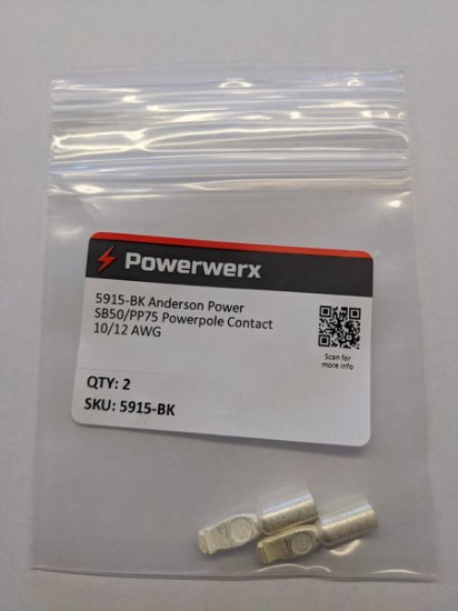SB50/PP75 SB Series Powerpole Loose Piece Contact 10/12Awg (2Pk