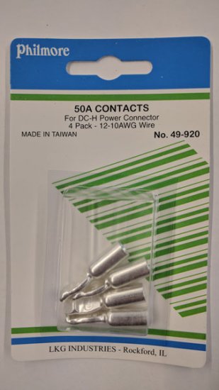 Anderson Power Pole 50A Contacts 12-10Awg (4Pk)