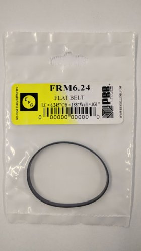 FRM6.24 Flat Rubber Belt 6.245" IC, .188" CS, .031" Wall