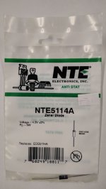 NTE5114A Zener Diode 4.3V 5W Axial Leaded