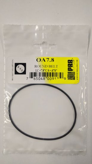 OA7.8 Round Rubber Belt 7.8\" IC, .07\" Cross Section
