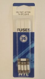 12 Amp (GDA) Ceramic Fuse (5Pk) Fast Acting 5x20mm