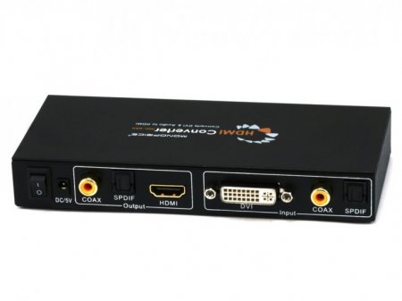 DVI & S/PDIF Digital Coax/Optical Audio to HDMI Converter