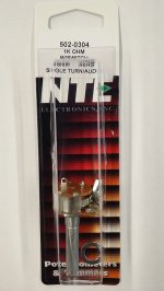 1K Audio Taper Pot w/Switch 0.1W (16mm) Solder Lug 30mm Shaft