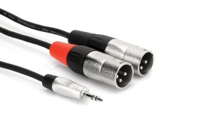 10Ft Pro Stereo Breakout REAN 3.5mm TRS to Dual XLR3M