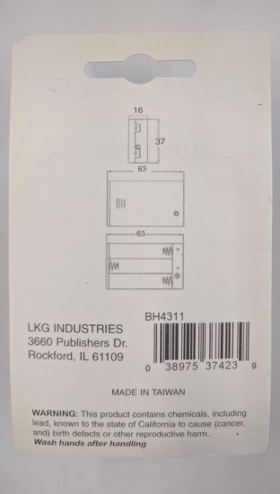 3 "AAA" Enclosed Battery Holder w/ On-Off Switch (6" Leads)