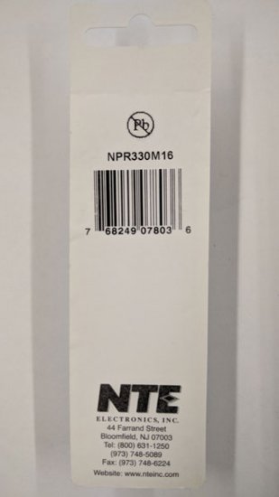 330uf 16V Non-Polar Radial Lead Electrolytic Capacitor