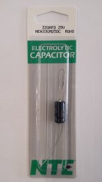 330uf 25V Axial Lead Electrolytic Capacitor