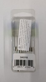 10 Amp 3AG Glass Fuse (5Pk) Fast Acting 1/4"x1-1/4"