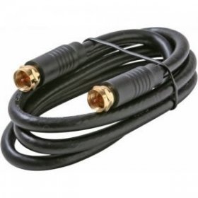 100' F Plug to F Plug RG-6/U 75-Ohm Coax Cable (Black)