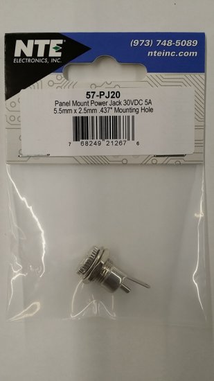 Size N 5.5/2.5mm Coaxial DC Power Jack Panel Mount