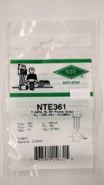 NTE361 T-NPN, Si, RF Power Output (PO 2W 407-512MHZ)