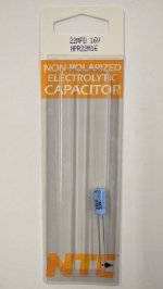 22uf 16V Non-Polar Radial Lead Electrolytic Capacitor